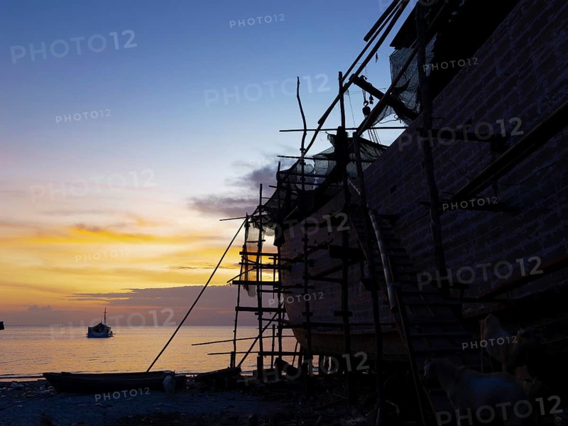 Shipyard in the old shipbuilding village, wooden ship, schooner, Tana Beru, Sulawesi, Indonesia, Asia