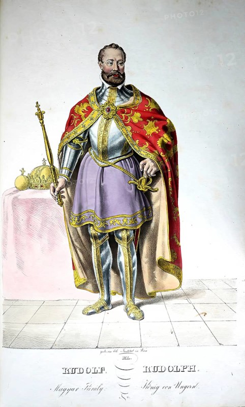 Rudolf II (1552-1612), Roman-German Emperor, King of Bohemia, Hungary, Historical, digitally restored reproduction from a 19th century original, Record date not stated, Europe