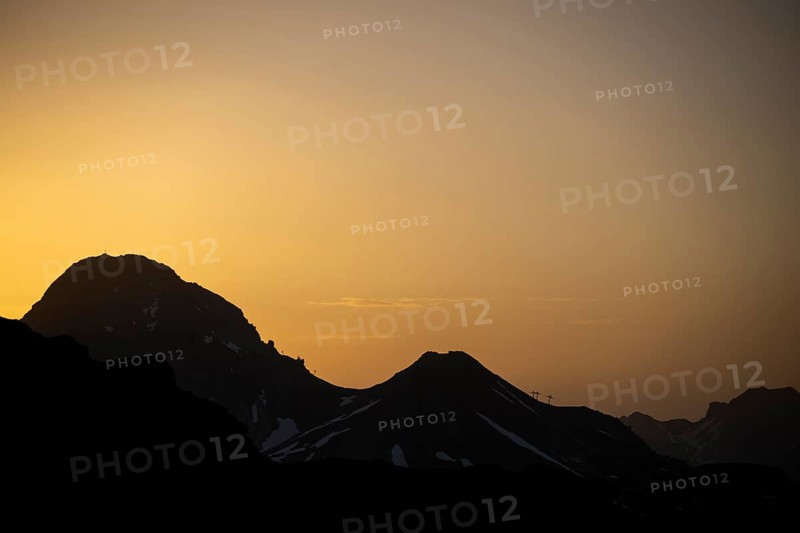 Summit in the morning light, Lech, Lechquellengebirge, Vorarlberg, Austria, Europe