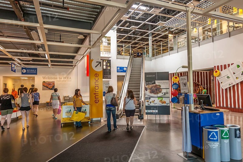 Entrance to IKEA retail home store in the USA
