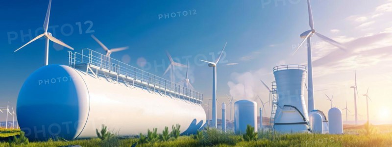 Hydrogen project pipeline bringing clean green ecologic energy, AI generated