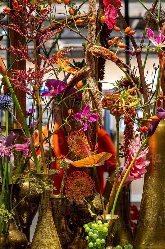 Artistic flower arrangements and decorations, German Floristry Championships, Berlin, Germany, Europe