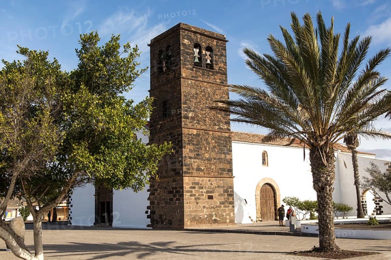 Historic church in village of Oliva, Fuerteventura, Canary Islands, Spain, Europe