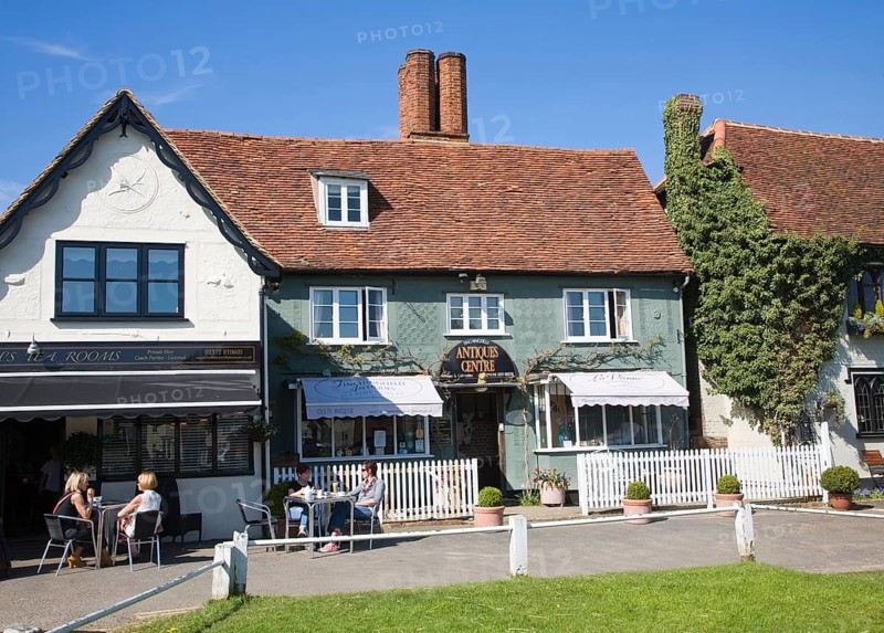 Tea rooms and antique shop in the attractive tourist honeypot village of Finchingfield, Essex, England, United Kingdom, Europe