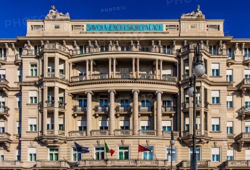 Hotel Savaia Excelsior Palace, waterfront promenade, Trieste, harbour city on the Adriatic, Friuli, Italy, Trieste, Friuli, Italy, Europe
