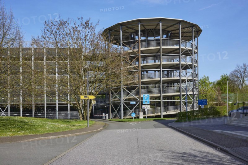 Multi-storey car park in Nordsternpark, Gelsenkirchen, Ruhr area, independent city, North Rhine-Westphalia, Germany, Europe