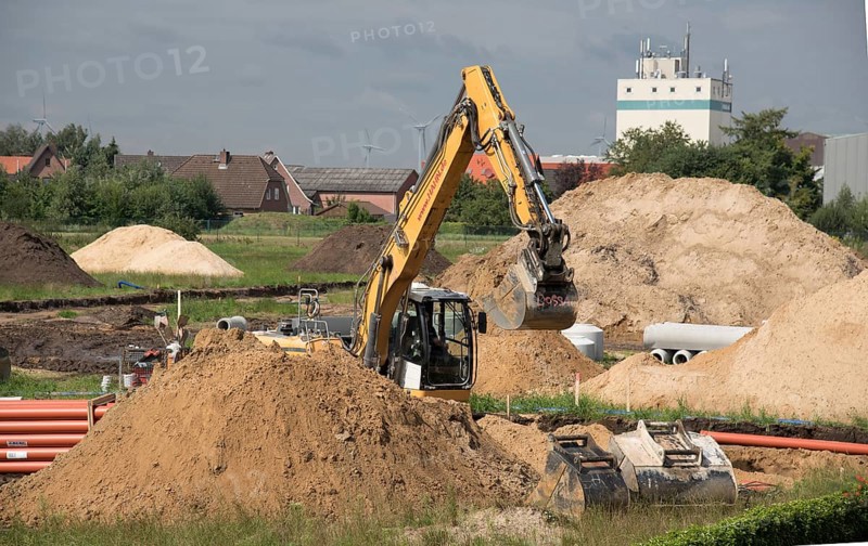 Europe Germany Lower Saxony Stade district, civil engineering, dredging, new development area, Federal Republic of Germany