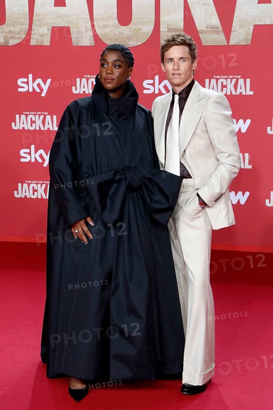 Lashana Lynch and Eddie Redmayne at the German premiere of The day of the Jackal at the Zoo Palast in Berlin on 5 November 2024