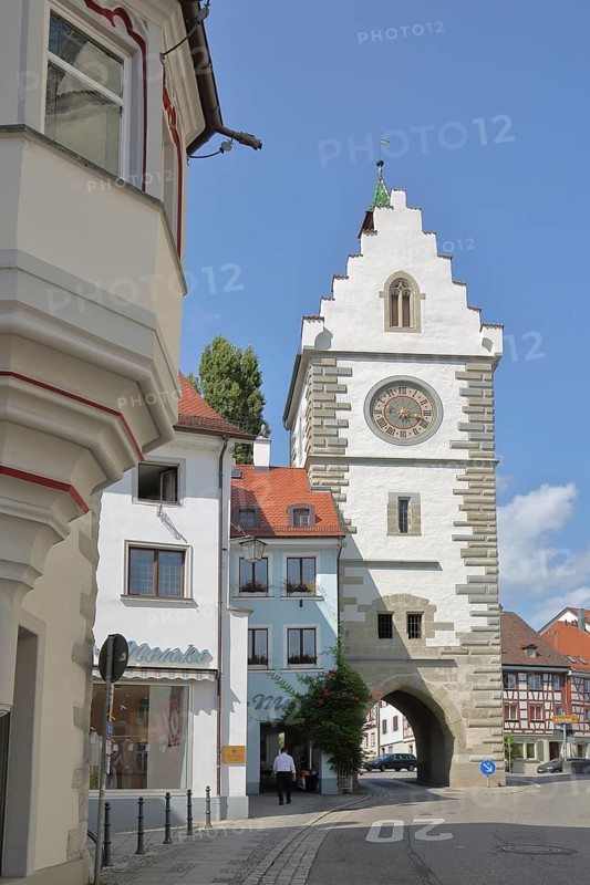 Franciscan gate built in 1494, town gate, town tower, Überlingen, Lake Überlingen, Lake Constance area, Baden-Württemberg, Germany, Europe