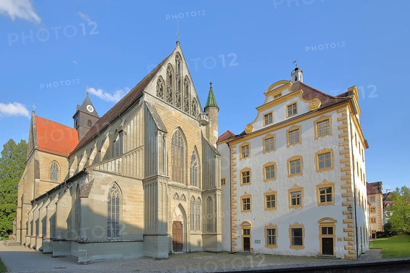 Gothic cathedral, monastery church and convent building, monastery, castle, Salem, Lake Constance region, Baden-Württemberg, Germany, Europe
