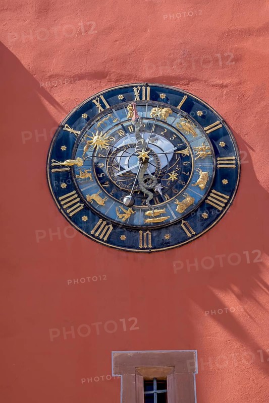 Astronomical clock at the Alsace Museum, Haguenau, Alsace, France, Europe