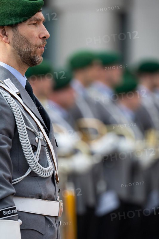 Army soldiers of the Staff Music Corps recorded during a state visit by Ferdinand Marcos Jr. (not pictured), President of the Republic of the Philippines to Olaf Scholz (not pictured), Federal Chancellor, recorded in Berlin, 12 March 2024