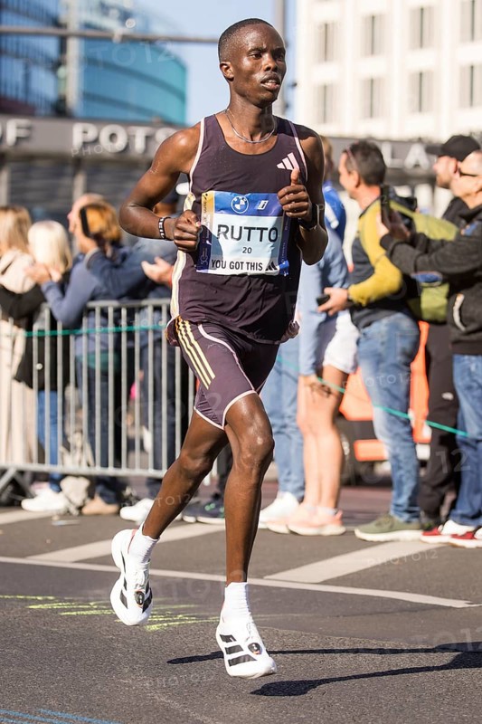 Asbel Rutto Kenya on Potsdamer Platz at the 50th BMW Berlin Marathon 2024 on 29 September 2024