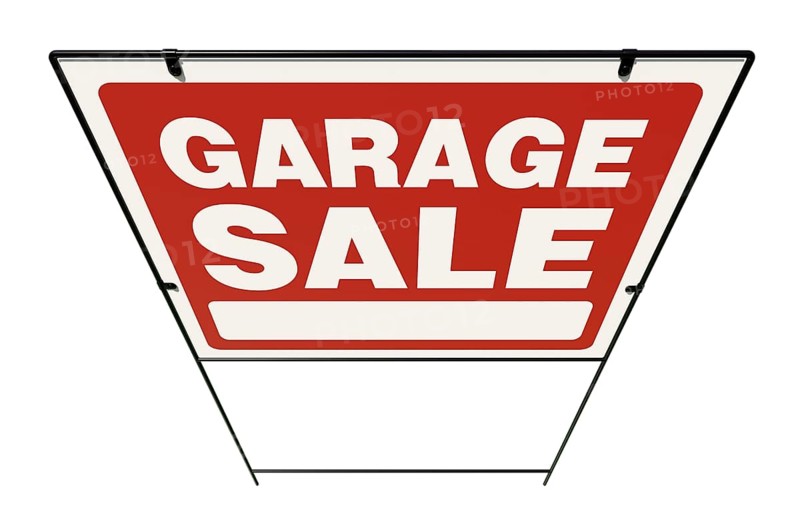 Garage yard sign isolated on a white background