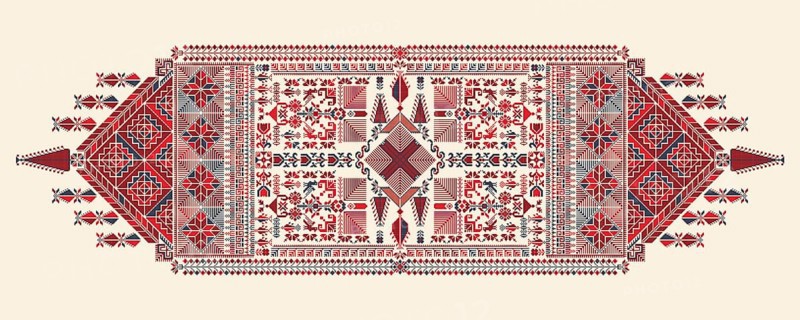 Tatreez, decorative Palestinian embroidery symbol
