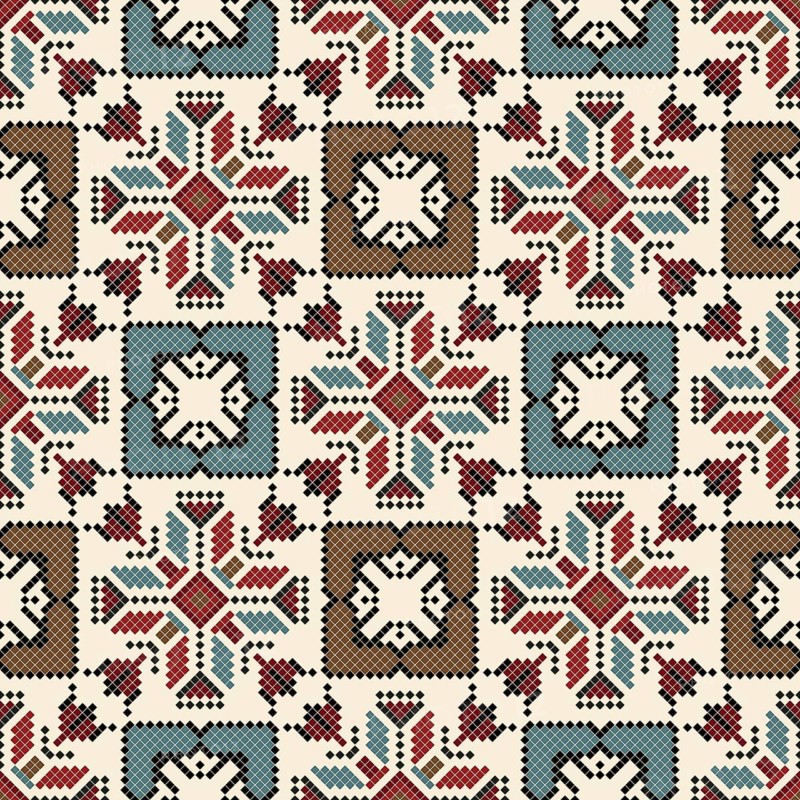 Traditional Bulgarian embroidery vector pattern
