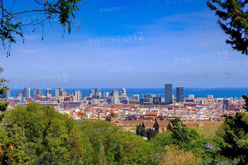 View of Barcelona, Catalonia, Spain from Parc Güell