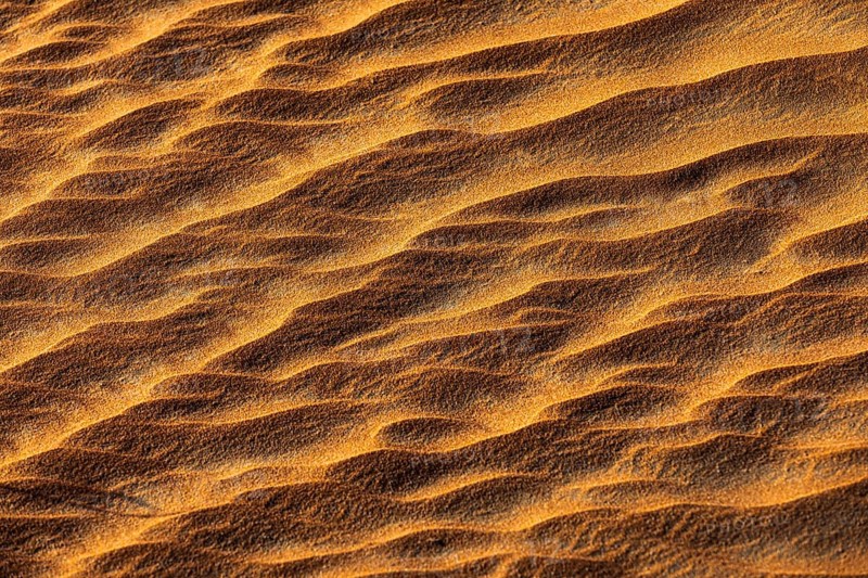 Wind-sculpted sand structure in the Rub al Khali desert, Dhofar province, Arabian Peninsula, Sultanate of Oman