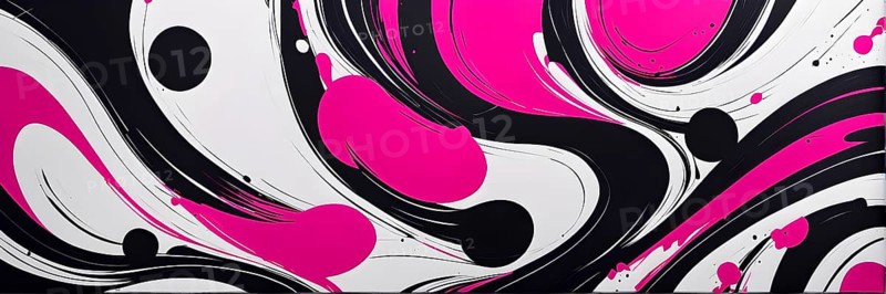 Minimalist illustration abstract geometric shapes with pink color accent suggesting fun and ease, AI generated