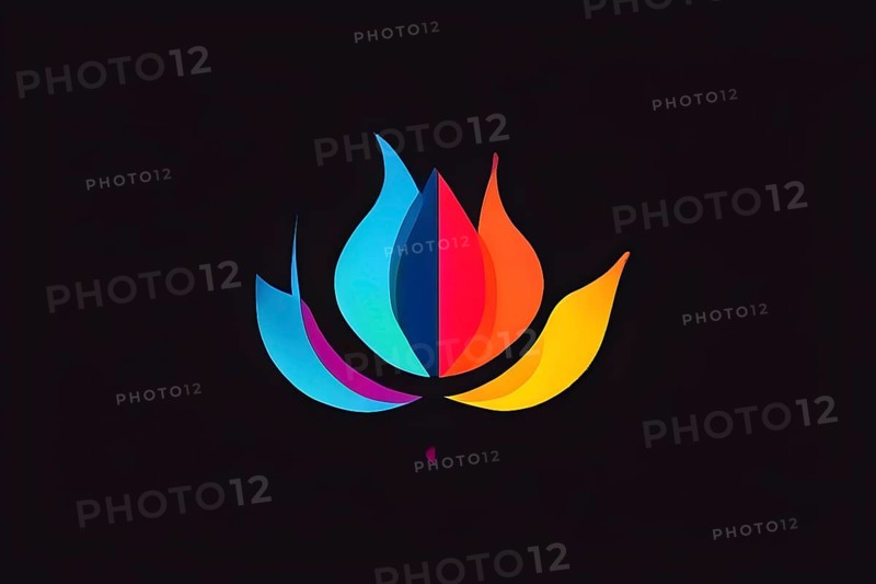 Minimalist rendering showcasing a vibrant abstract painting as a symbol for human resilience, AI generated