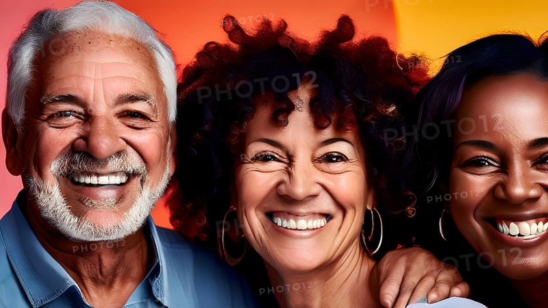 AI generated collection of headshots featuring a diverse range of smiling individuals