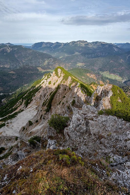Mountain grade, Bayrischer Schinder, Tegernsee mountains in the Mangfall mountains, Germany, Europe