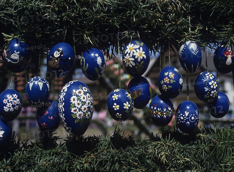 Easter custom, Easter fountain in Franconian Switzerland, detail