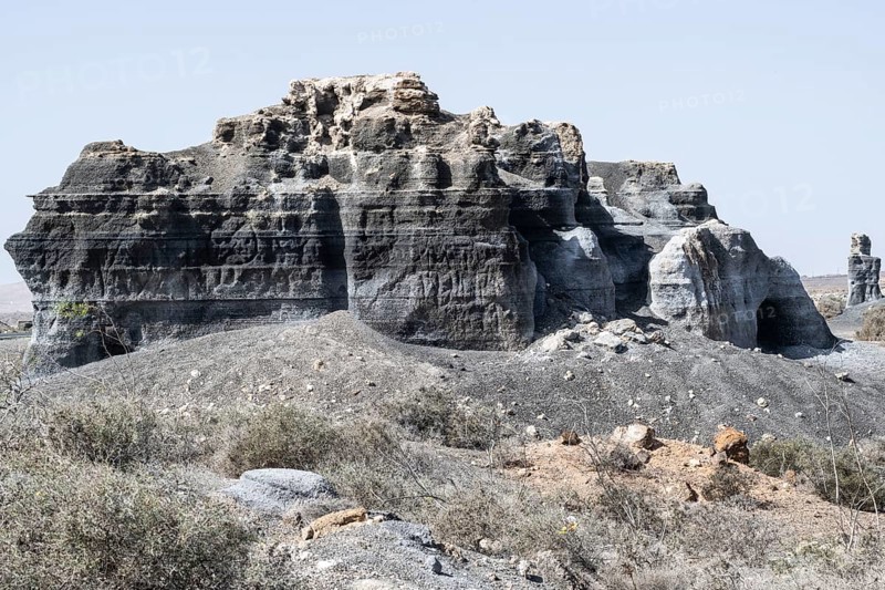 Stratified City, Ciudad estraticicada, Antigua Rofera de Teseguite, Lanzarote, Canary Islands, Spain, Europe