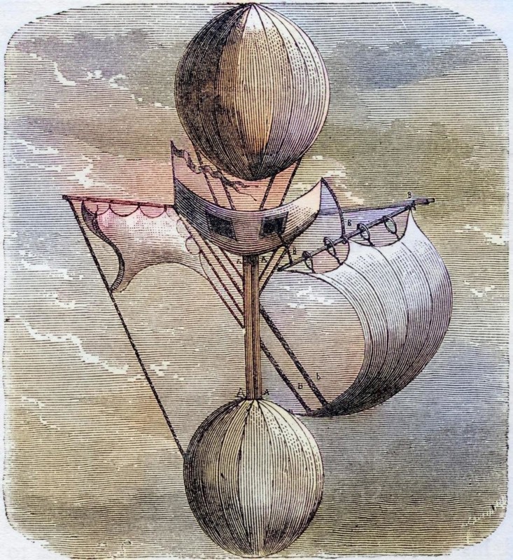 Die Flugmaschine von Lana Francesco Lana Terzi 1631, 1687 Italienischer Jesuit und Luftfahrtpionier, Lana's Flying Machine Francesco Lana Terzi 1631, 1687 Italian Jesuit and aeronautics pioneer From the book Wondeful Balloon Ascents or The Conquest of the Skies published c 1870, Historisch, digital restaurierte Reproduktion von einer Vorlage aus dem 19. century, Record date not stated