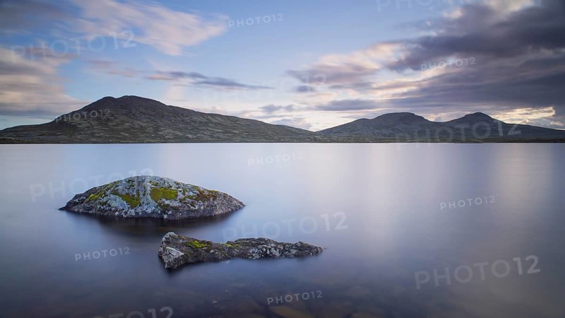 Evening mood at Muvatnet, Rondane National Park, Venabygdsfjell, Rondafjell, Enden, Ringebu, Innlandet, Norway, Europe