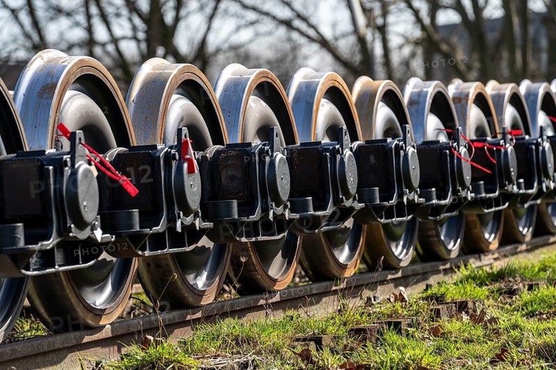 Wheelsets for railway vehicles, serviced and renewed, Herne, North Rhine-Westphalia, Germany, Europe
