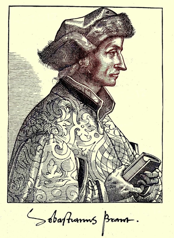 Sebastian Brant or Sebastian Brandt, Titio, born 1457 or 1458, 10 May 1521, was a German humanist, jurist, professor of law at the University of Basel, and from 1502 until his death in 1521 Stadtsyndikus and Chancellor of the Free Imperial City of Strasbourg, digital reproduction of an original from the 19th century, original date unknown
