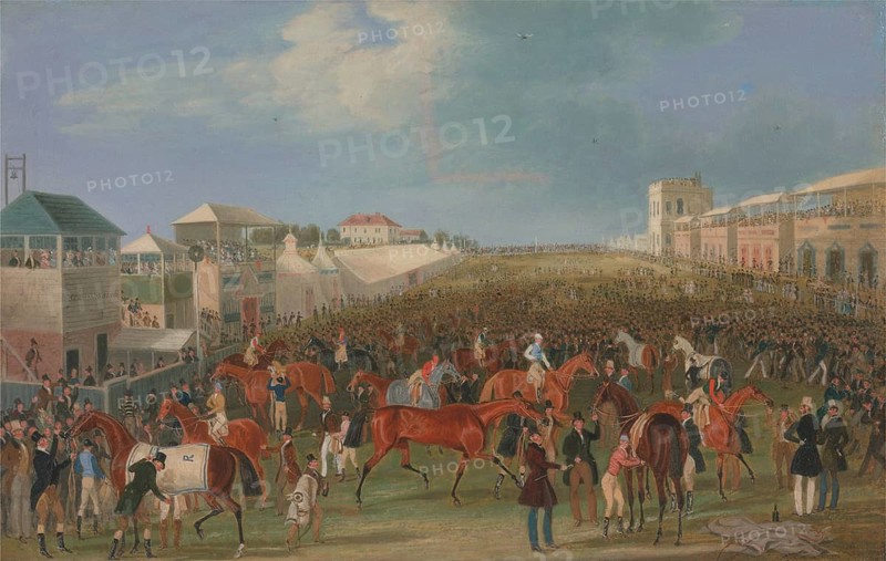 Epsom Race, The race is over, 1834, England, Historical, digitally restored reproduction from a 19th century original, Record date not stated