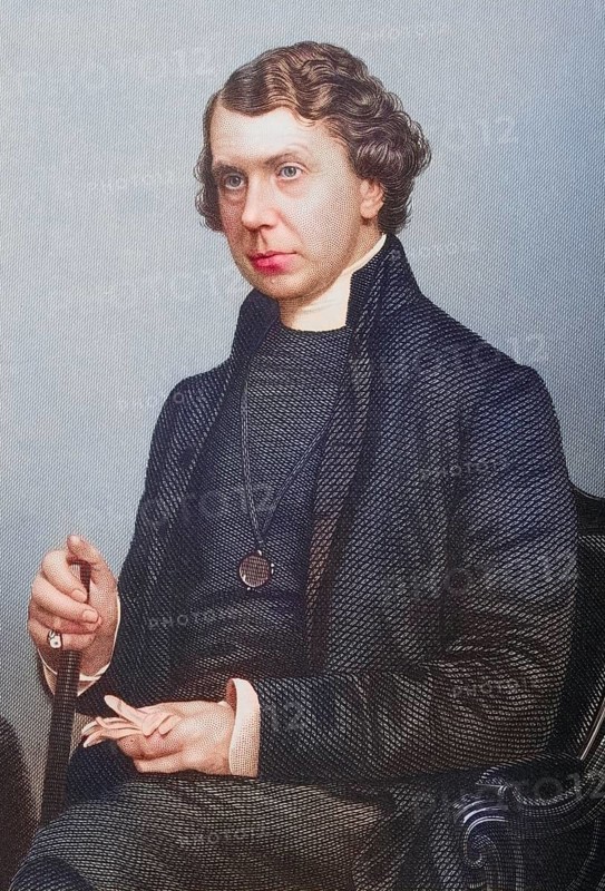 Archibald Campbell Tait, 1811-1882, Anglican clergyman, Archbishop of Canterbury. Painted by DJPound after a photograph by Mayall. From the book The Drawing-Room of Eminent Personages, Volume 1, published in London 1860, digitally restored reproduction from a 19th century original, record date not stated