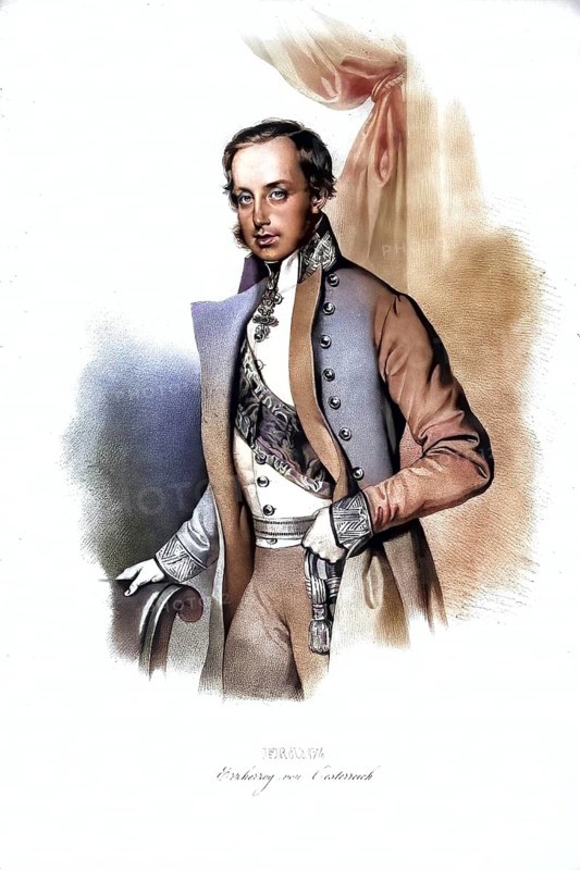 Archduke Franz Karl Joseph of Austria (born 7 December 1802 in Vienna, died 8 March 1878 in Vienna) was a son of Emperor Franz II/I, Historical, digitally restored reproduction from a 19th century original, Record date not stated