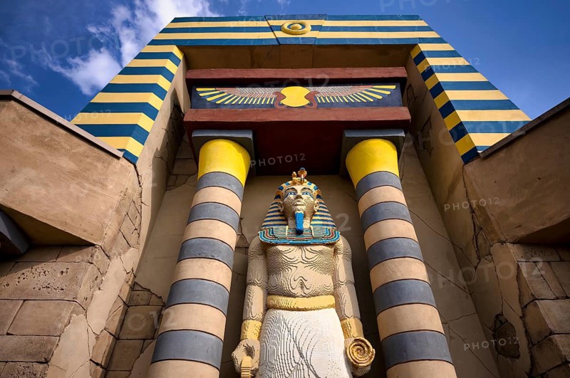 Temple, Land of the Pharaohs, Egypt, LEGOLAND theme park, Germany, Günzburg, Bavaria, Germany, Europe