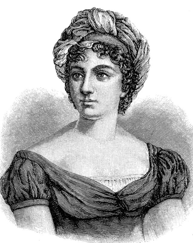Anne-Louise-Germaine Baroness von Stael-Holstein or Madame de Stael, née Necker, 22 April 1766, 14 July 1817, was a French writer from the Republic of Geneva, Historical, digital reproduction of an original from the 19th century