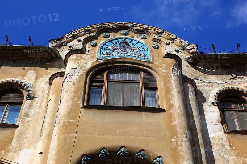 Historic house, ornate façade at the Max Steiner Palace, Romania, Banat, Timisoara, Timisoara, Europe