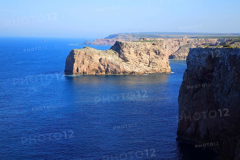 Cliffs at Sagres, near Cabo de São Vicente, the most south-westerly point of the European mainland, Algarve, Portugal, Europe