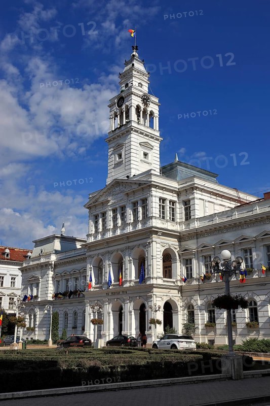 City of Arad, city centre, historic houses, the Renaissance-style town hall on the town hall square, Banat, Romania, Europe