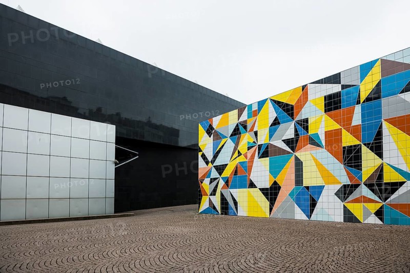Kunstsammlung North Rhine-Westphalia, K20, tile mosaic by Sara Morris, Düsseldorf, North Rhine-Westphalia, Rhineland, Germany, Europe