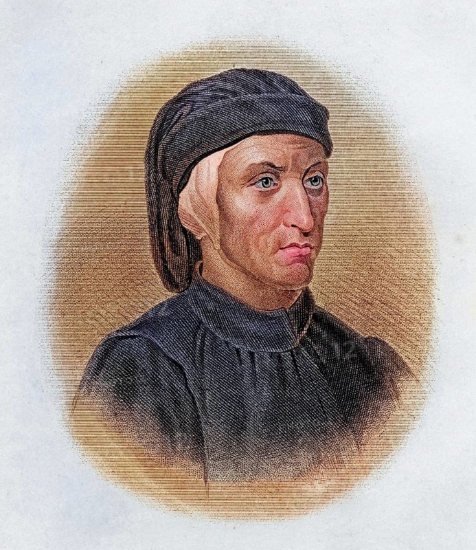 Dante Alighieri, 1265-1321, Italian poet. From the book The Vision or Hell, Purgatory and Paradise by Dante Alighieri, Historical, digitally restored reproduction from a 19th century original, Record date not stated