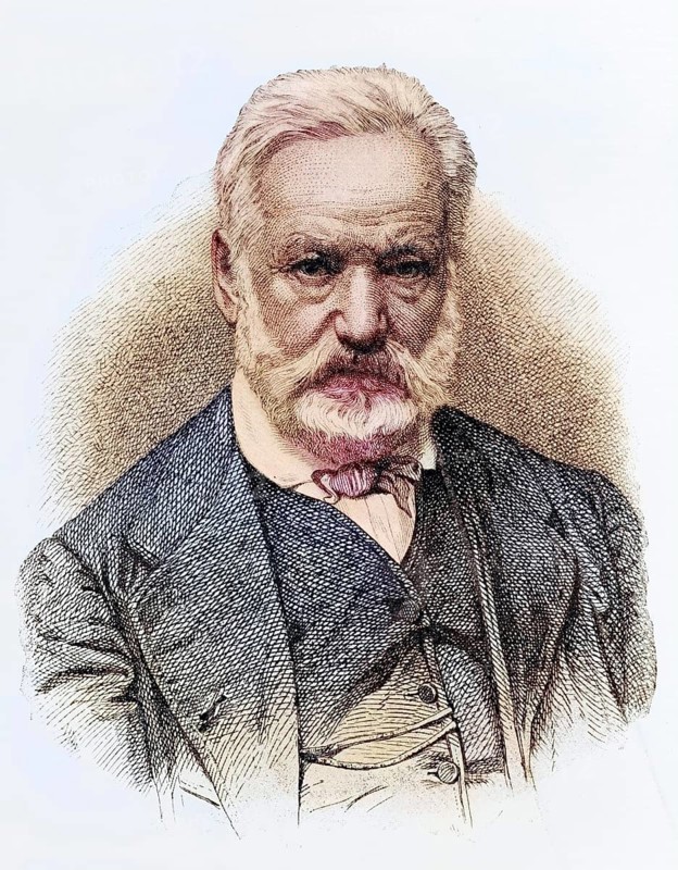 Victor Marie Hugo, 1802-1885, French poet, novelist and playwright, Historical, digitally restored reproduction from a 19th century original, Record date not stated