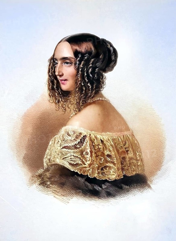 Henriette Wertheimer, gb. Ullmann (born 1804), woman of the Jewish philanthropist Josef von Wertheimer, Historical, digitally restored reproduction from a 19th century original, Record date not stated