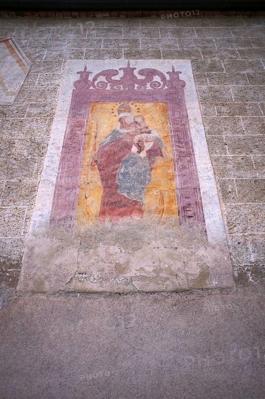 Late Gothic frescoes on the Chapel of Our Lady at the Cemetery, Parish Church of Our Lady of Sorrows, Riffian, Rifiano, South Tyrol, Autonomous Province of Bolzano, Italy, Europe