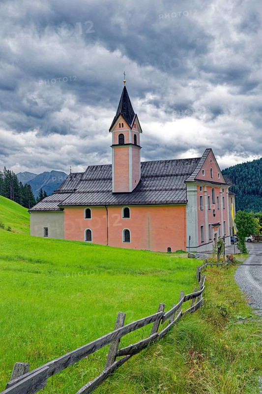 Maria Waldrast pilgrimage monastery of the Servite Order, pilgrimage church, weather mood, cloudy mood, Matrei am Brenner, Tyrol, Austria, Europe