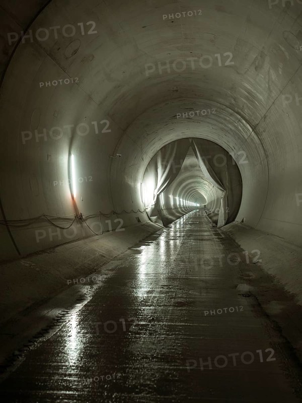 Completed tunnel section in construction lot H41, Brenner Base Tunnel, Zenzendorf, Tyrol, Austria, Europe