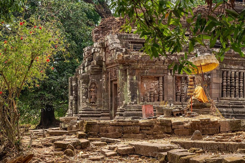 The sanctuary of the mountain temple Wat Phu, Champasak province, Laos, Asia