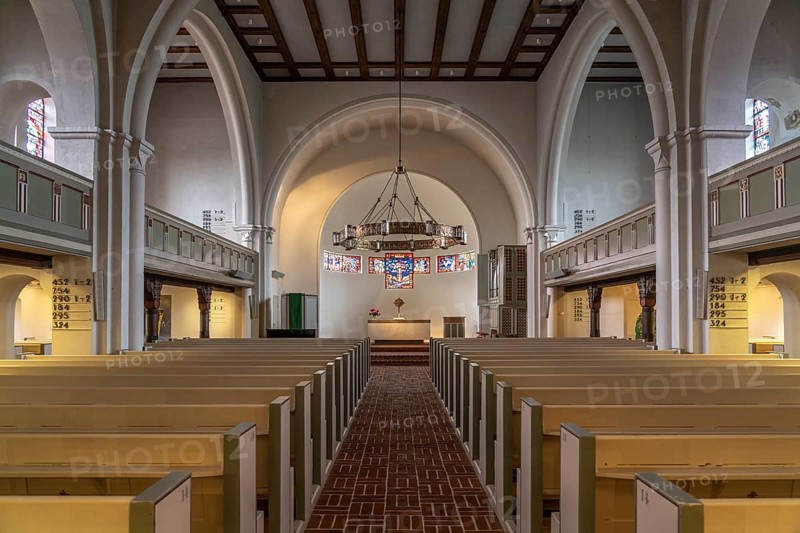 The town church of St Nicolai in Westerland, island of Sylt, district of North Friesland, Schleswig-Holstein, Germany, Europe