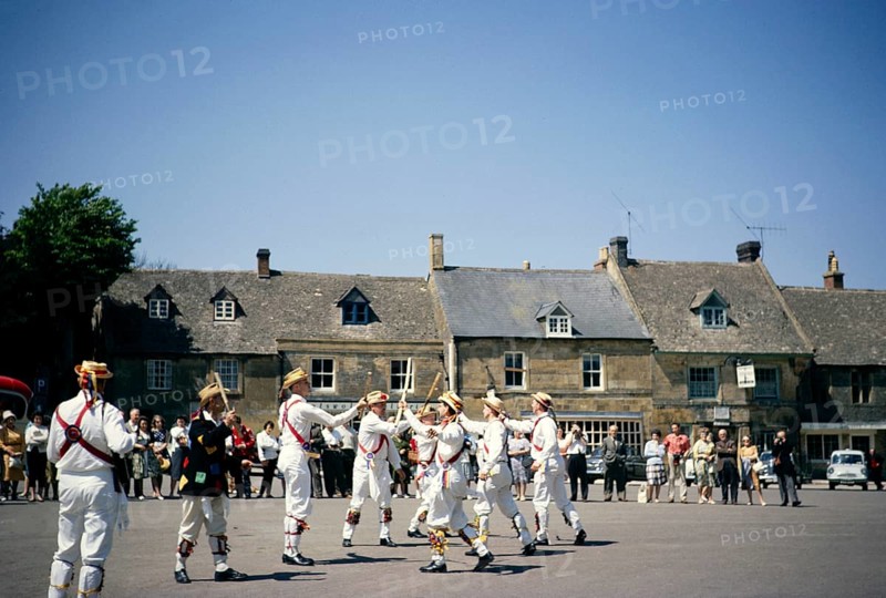 Morris dancers, Stow on the Wold, Gloucestershire, England in 1963